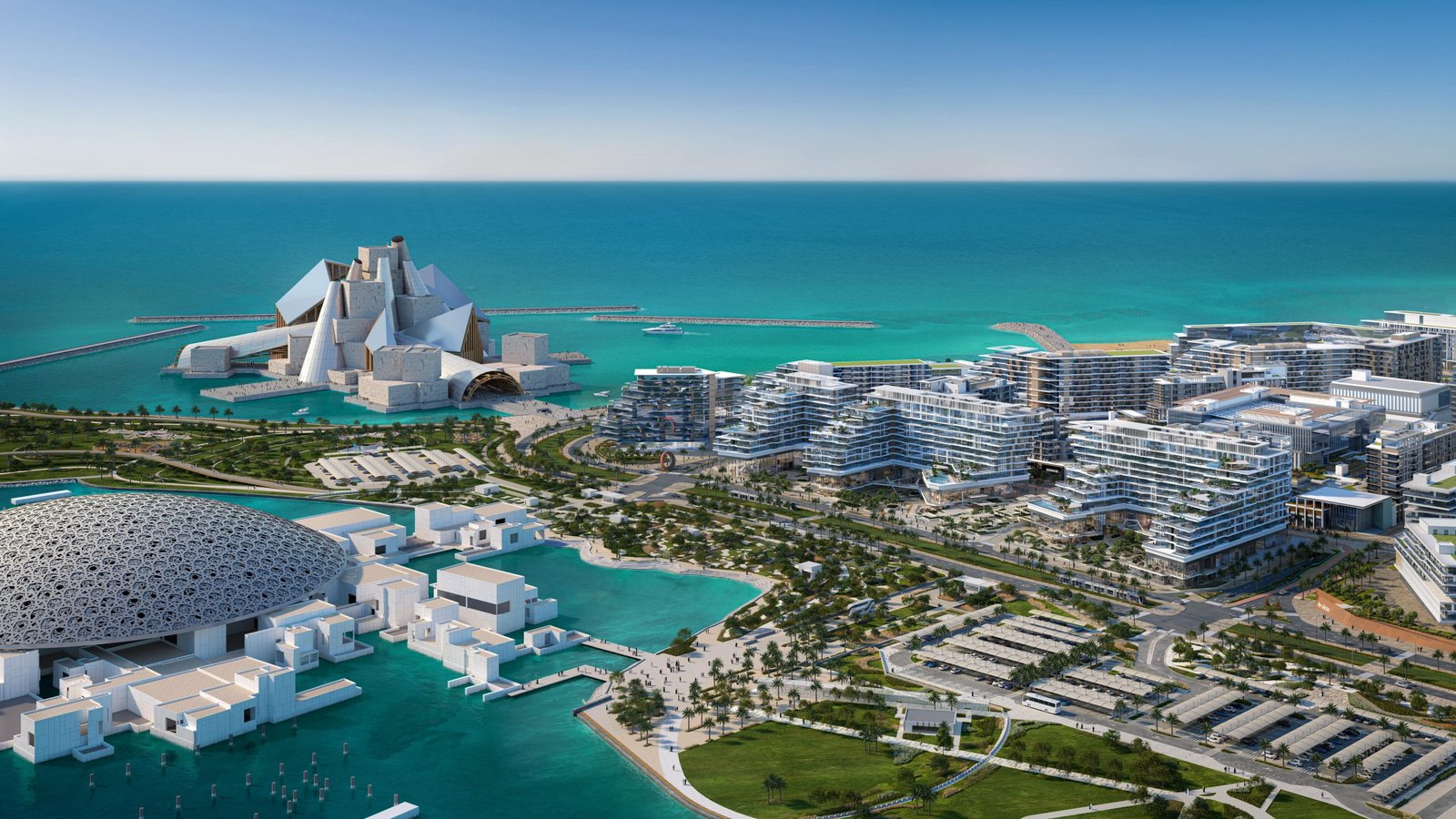 Illustrative image of a Saadiyat Island beach and coastline